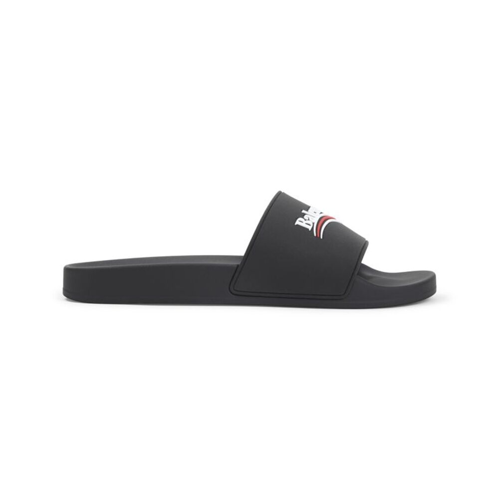 Balenciaga Pool Rubber Political Logo Slide Men